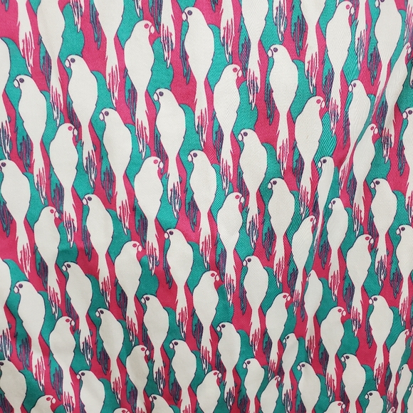 NWT Talbots Parrot Tropical Bird Novelty Print Sleeveless Blouse Colorful Large - Picture 7 of 9